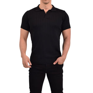 Hollywood Knitted Polo Black