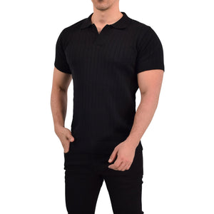 Hollywood Knitted Polo Black