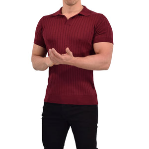 Hollywood Knitted Polo Red Wine