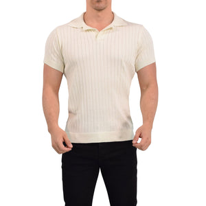 Hollywood Knitted Polo Offwhite
