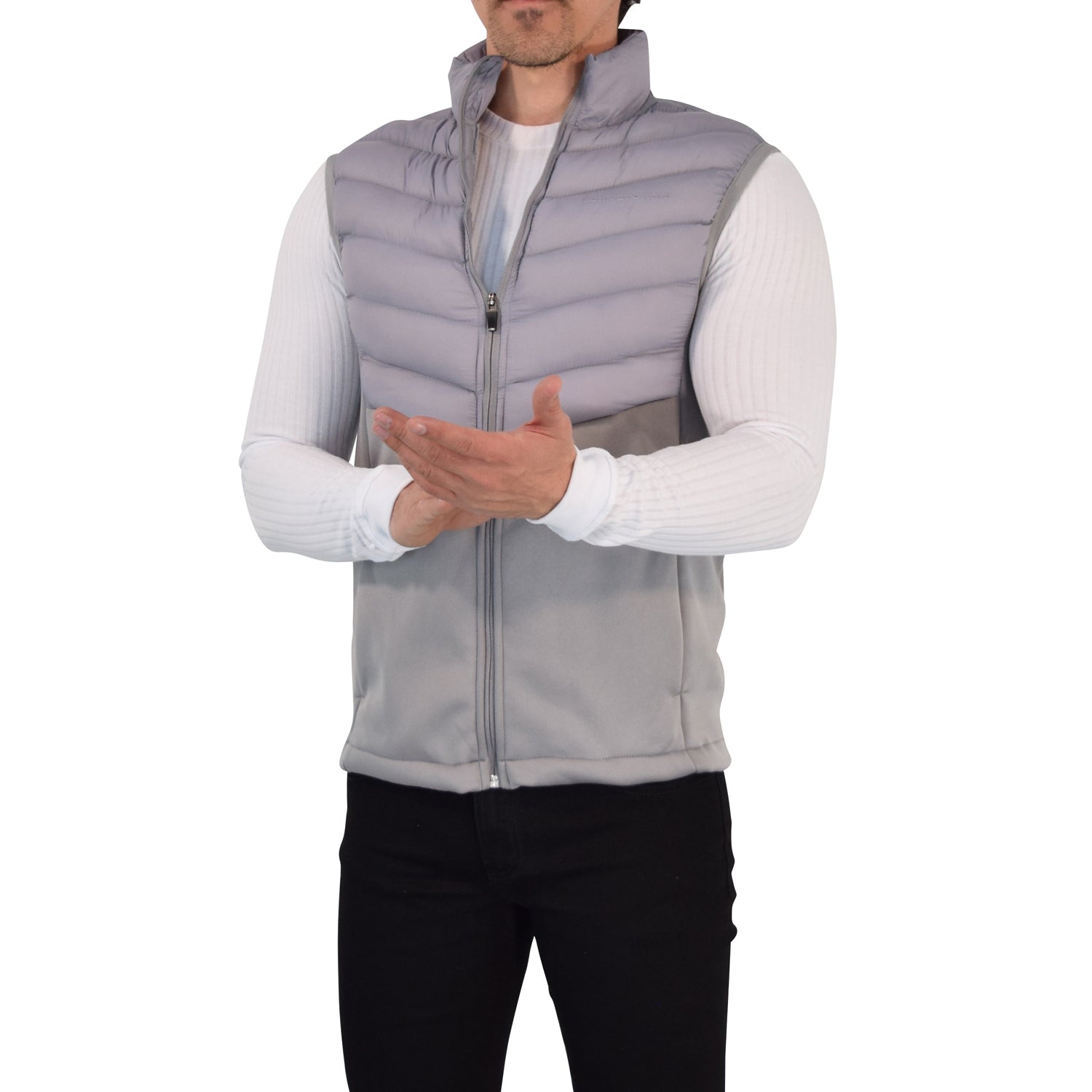 Chaleco Essential Down Vest Gray