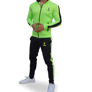 Pants Elite Track Suit Verde Neon Franja Negra