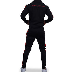Elite Track Suit Pants Negro Franja Roja