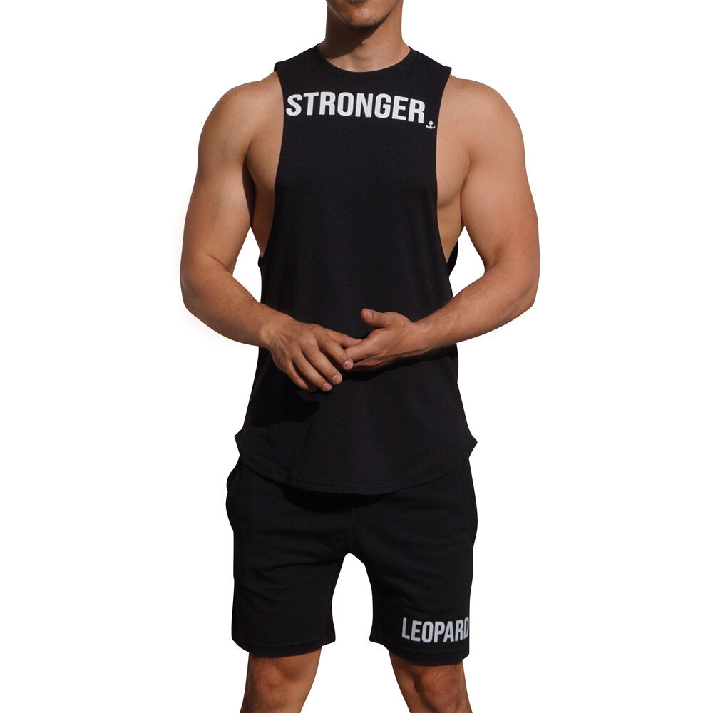 Gym Sleeveless Tee Mentality 3 Pack Negro Stronger-No Days Off-No Excuses