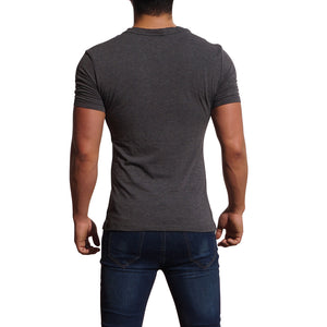Oxford Gray Short Sleeve Henley T-Shirt