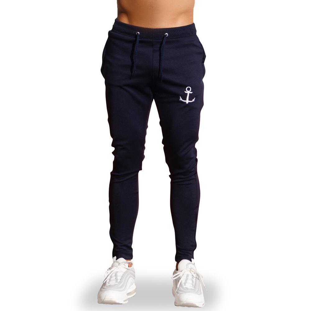 Delta Track Pants Navy White Anchor